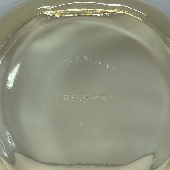 Vintage Pyr-O-Rey Dynaware Amber Yellow Glass Individual Casserole Baking Dish - Picture 5 of 6